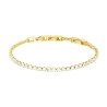 BRACCIALE TENNIS GRIFFE CM 16.5+4 CON CRYSTAL MM 3 BIANCHI REGOLABILE IN ACCIAIO COLORE ORO