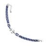 BRACCIALE UOMO IN CORDONCINO NYLON BLU CON ANCORA E ACCESSORI IN ACCIAIO