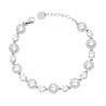 BRACCIALE TENNIS TONDI CONTORNATI DA CRYSTAL BIANCHI IN ACCIAIO