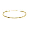 BRACCIALE CATENA VENEZIANA TONDA DIAMANTATA IN ACCIAIO COLORE ORO