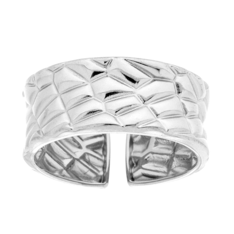 ANELLO FASCIA MARTELLATA IN ACCIAIO
