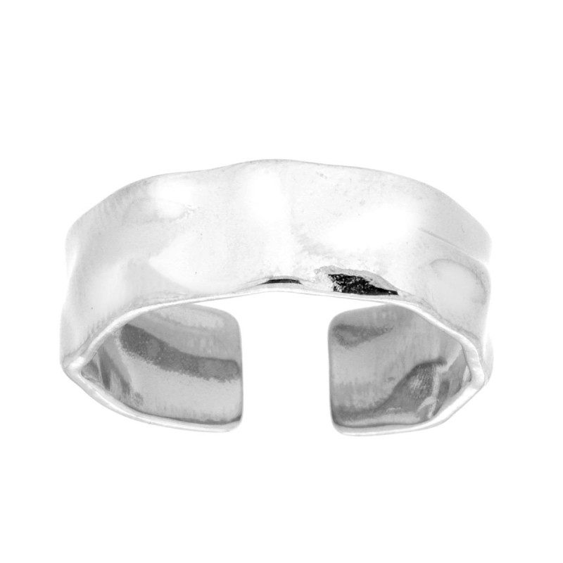 ANELLO FASCIA MARTELLATA IN ACCIAIO