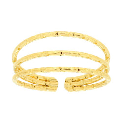 ANELLO MULTIFILO DIAMANTATO IN ACCIAIO COLORE ORO