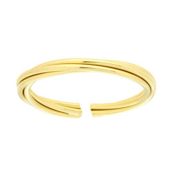 ANELLO MULTIFILO INTRECCIATO IN ACCIAIO COLORE ORO