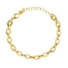 BRACCIALE CATENA FORZATINA MULTIMAGLIA IN ACCIAIO COLORE ORO