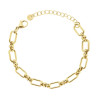 BRACCIALE CATENA FORZATINA CON NODI IN ACCIAIO COLORE ORO