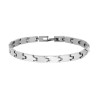 BRACCIALE UOMO MAGLIA IMPERNIATA IN ACCIAIO