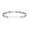 BRACCIALE UOMO MAGLIA IMPERNIATA CON TARGA IN ACCIAIO