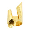 ANELLO FASCIA SCULTURA NASTRO CONTRARIE IN ACCIAIO COLORE ORO