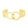 BRACCIALE RIGIDO MODELLO SCHIAVA EFFETTO CATENA MARTELLATA IN ACCIAIO COLORE ORO