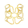 BRACCIALE RIGIDO MODELLO SCHIAVA FASCIA CON FIORE IN ACCIAIO COLORE ORO