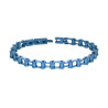 BRACCIALE UOMO MAGLIA IMPERNIATA CATENA DI BICICLETTA IN ACCIAIO COLORE BLU