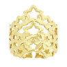 ANELLO FASCIA CON STELLE MARTELLATE IN ACCIAIO COLORE ORO