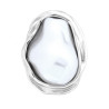 ANELLO CON NIDO CON PERLA SCARAMAZZA IN ACCIAIO