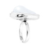 ANELLO CON NIDO CON PERLA SCARAMAZZA IN ACCIAIO