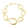 BRACCIALE CATENA MAGLIA CON GOCCE IN ACCIAIO COLORE ORO