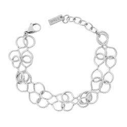 BRACCIALE DUE FILI CATENA DI INFINITO TORCHON IN ACCIAIO