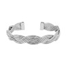 BRACCIALE RIGIDO MODELLO SCHIAVA MULTIFILO TRECCIA IN ACCIAIO