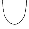 COLLANA TENNIS GRIFFE CM 40+5 CON CRYSTAL 3 MM NERI IN ACCIAIO