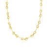 COLLANA CATENA MAGLIA ORNATA CON PALLINE IN ACCIAIO COLORE ORO