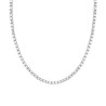 COLLANA TENNIS GRIFFE CM 32+10 CON CRYSTAL OVALI 3X5 MM BIANCHI IN ACCIAIO
