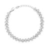 BRACCIALE TENNIS CON CRYSTAL GOCCIA BIANCHI IN ACCIAIO