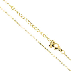 CATENA FORZATINA DIAMANTATA SEZIONE MM 1.4 LUNGHEZZA CM 45+5 IN ACCIAIO COLORE ORO