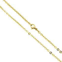 CATENA FORZATINA DIAMANTATA SEZIONE MM 2.3 LUNGHEZZA CM 50 IN ACCIAIO COLORE ORO