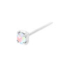 PIERCING NASO CHIODINO A GRIFFE CON ZIRCONE BIANCO BOREALE 2 MM IN ARGENTO 925
