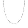 COLLANA TENNIS GRIFFE CM 50 CON ZIRCONI MM 3 BIANCHI IN ARGENTO 925 GALVANICA RODIO