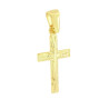 CIONDOLO CROCE LATINA IN ARGENTO 925 GALVANICA ORO