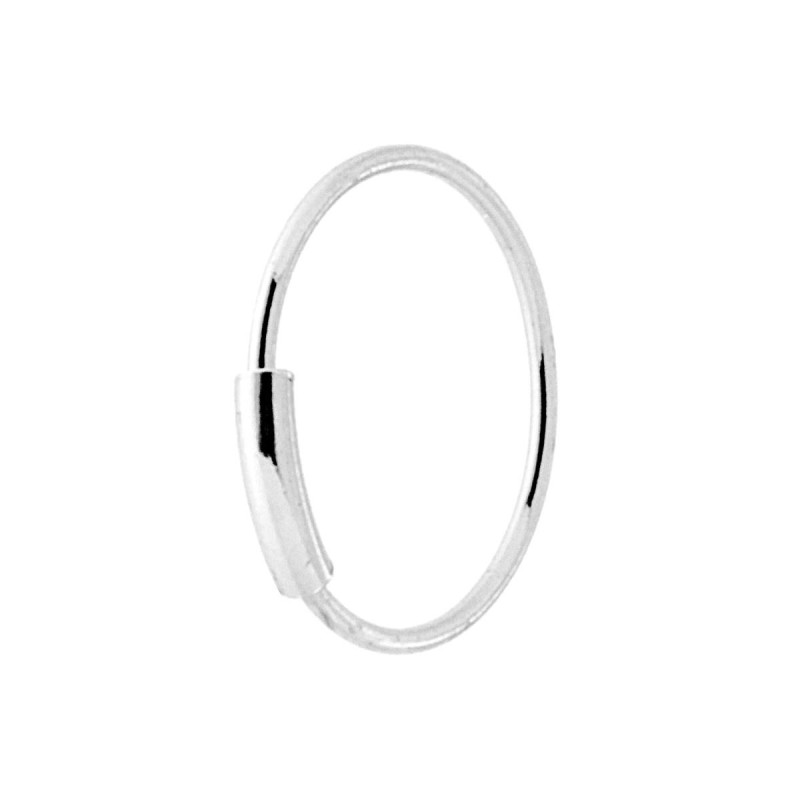 PIERCING NASO CERCHIO CON CILINDRO 10 MM IN ARGENTO 925